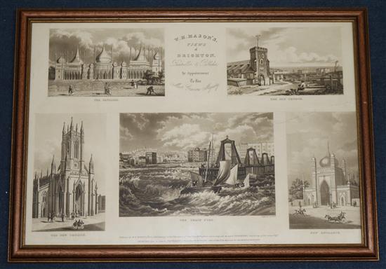 W H Mason Publ. W H Masons Views of Brighton, 11 x 16in.